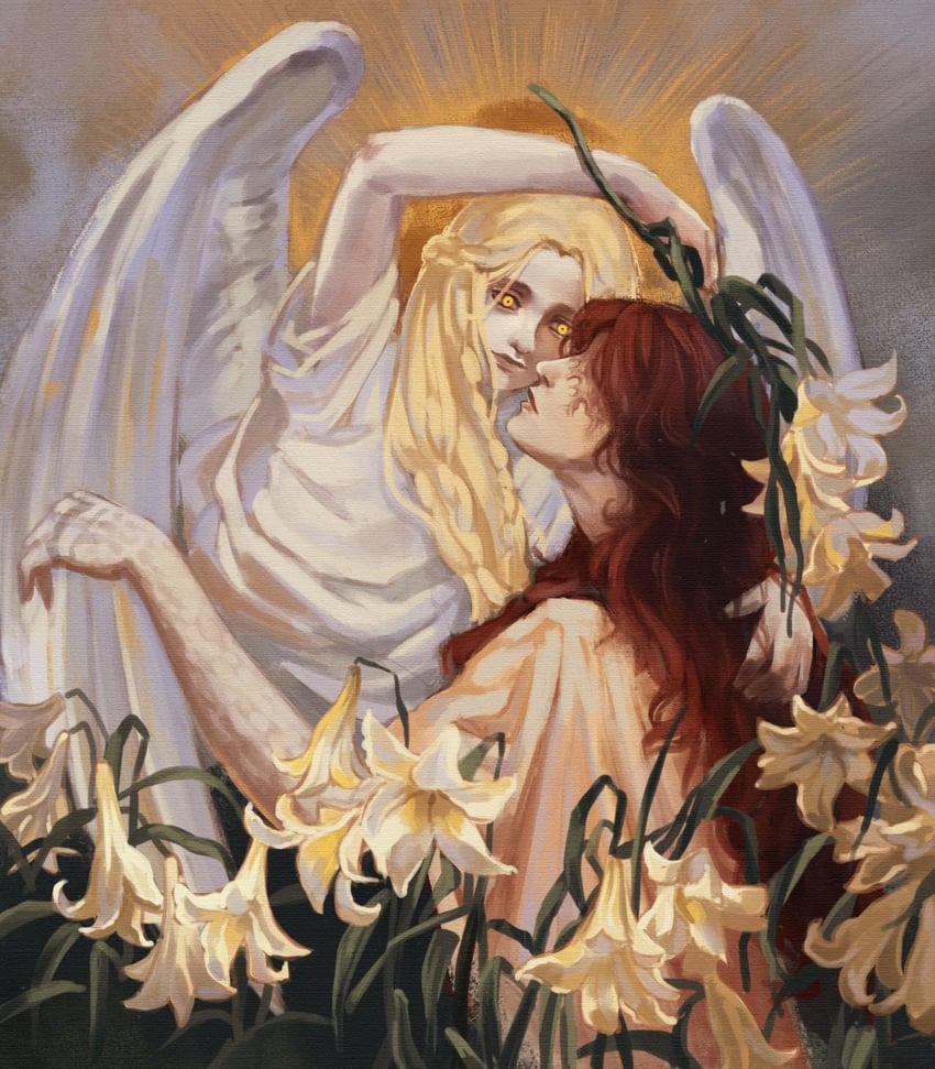 malenia blade of miquella and miquella (elden ring) drawn by lowstrear