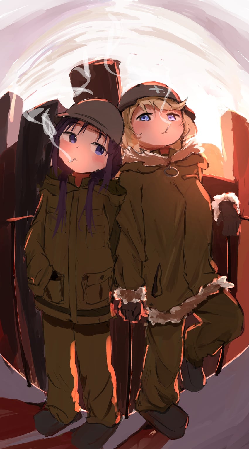 chito and yuuri (shoujo shuumatsu ryokou) drawn by hiiragi_sutalu