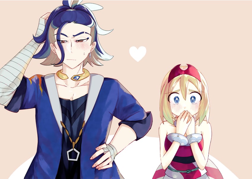 irida and adaman (pokemon and 1 more) drawn by gomabu_(rirurutennsi)