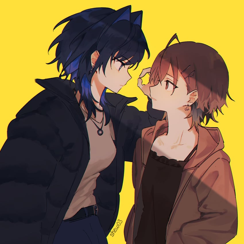 ouro kronii and nanashi mumei (hololive and 3 more) drawn by shew_(shew03)