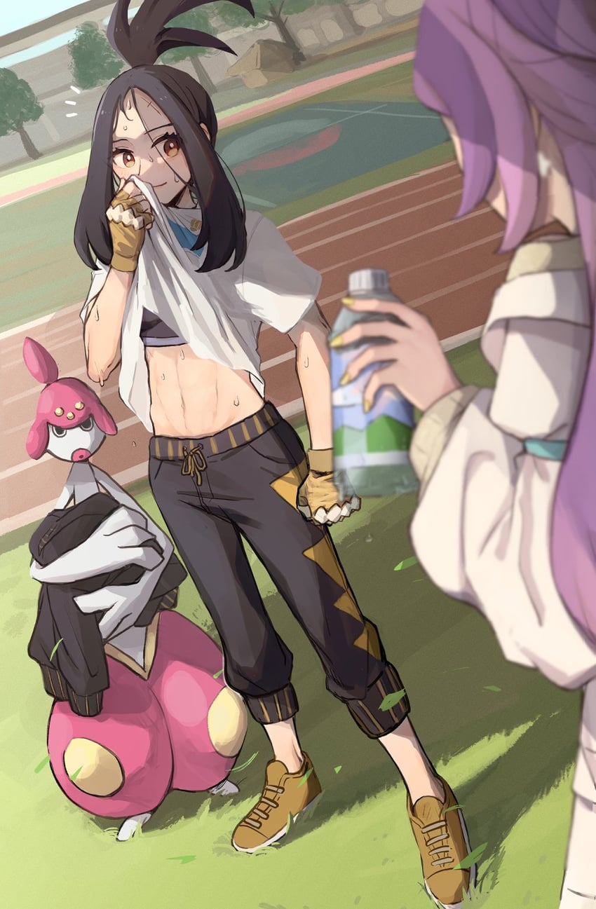 miriam, dendra, and medicham (pokemon and 1 more) drawn by chikiso