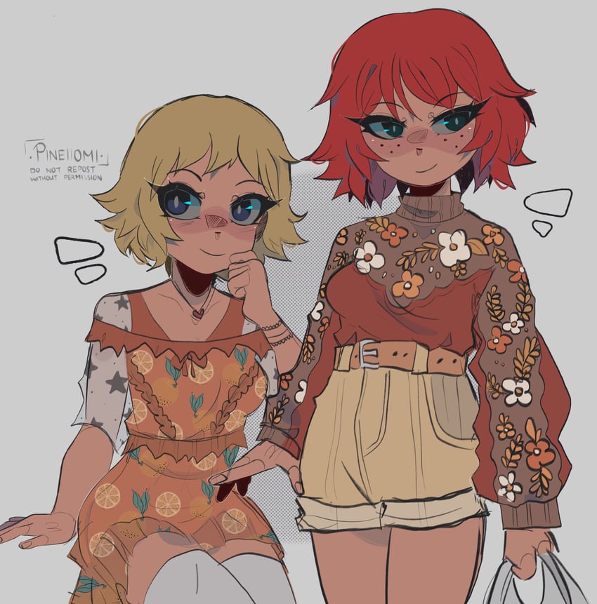 kim pine and lisa miller (scott pilgrim) drawn by kumothz
