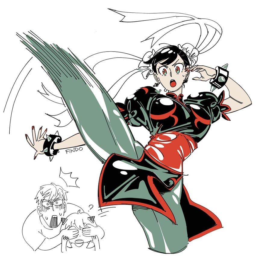 yor briar, chun-li, anya, and twilight (street fighter and 2 more) drawn by findoworld