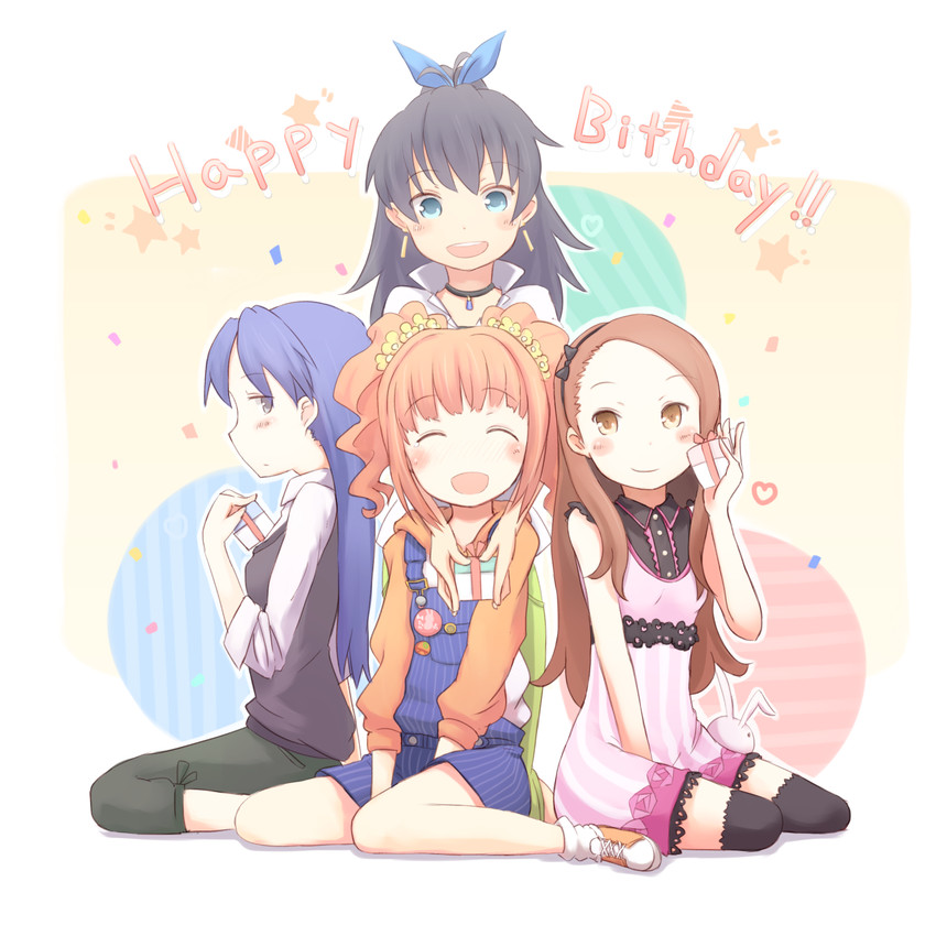 kisaragi chihaya, minase iori, ganaha hibiki, and takatsuki yayoi (idolmaster) drawn by kokotetsu