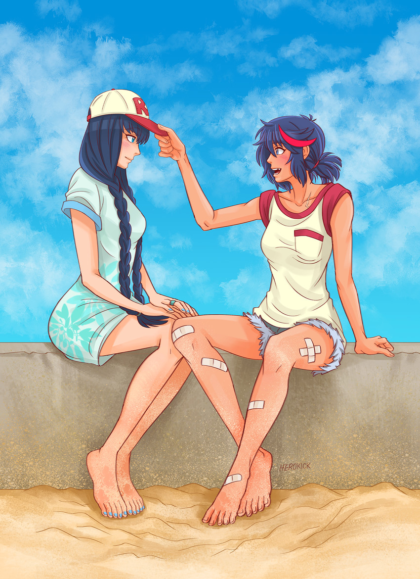 matoi ryuuko and kiryuuin satsuki (kill la kill) drawn by herokick