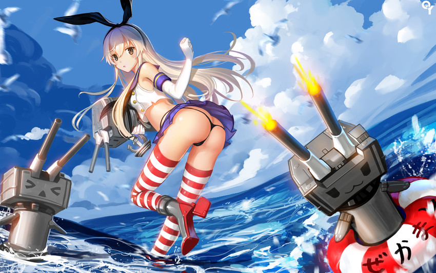 shimakaze and rensouhou-chan (kantai collection) drawn by liang_xing
