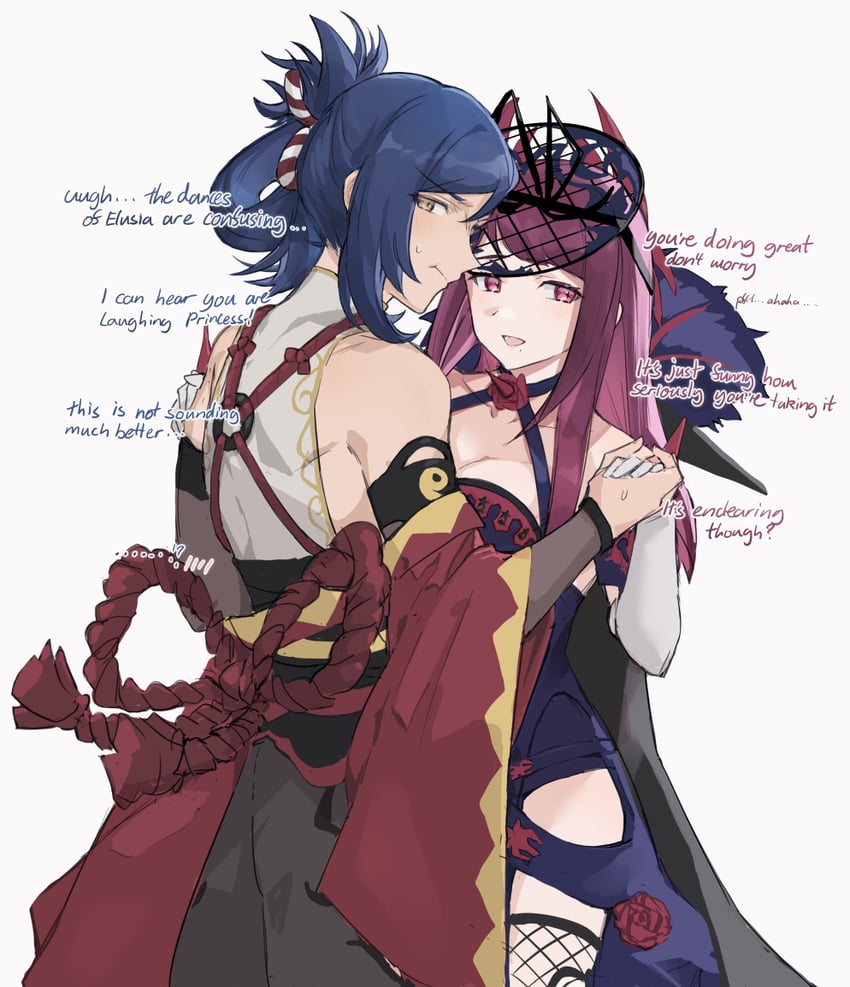 ivy and kagetsu (fire emblem and 1 more) drawn by tencryingemojis