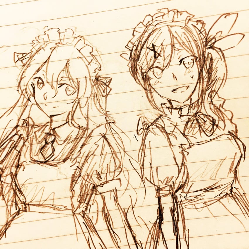 jacket girl and label girl (touhou and 1 more) drawn by rokki_hero