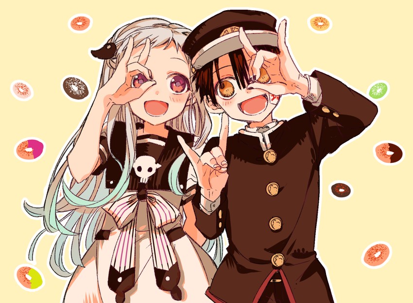 hanako and yashiro nene (jibaku shounen hanako-kun) drawn by kaisake_(utp)