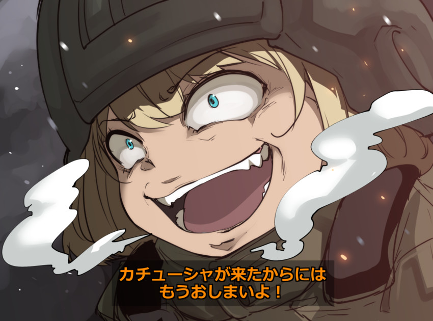 katyusha and tanya degurechaff (girls und panzer and 1 more) drawn by takato_kurosuke