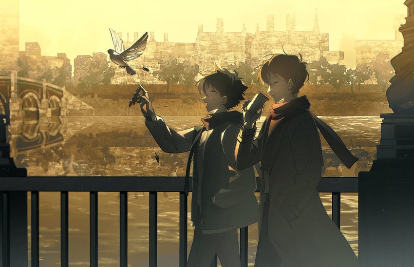 kuroba kaito and hakuba saguru (meitantei conan and 1 more) drawn by xiva