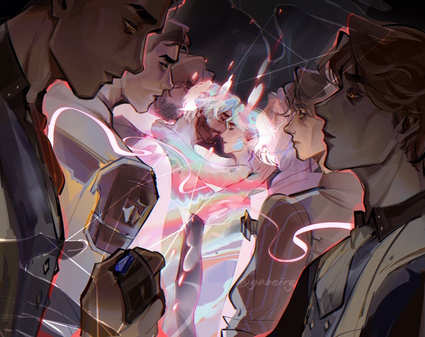 jayce, viktor, arcane jayce, arcane survivor jayce, and arcane savior viktor (league of legends and 1 more) drawn by gabe_(gabeirg)