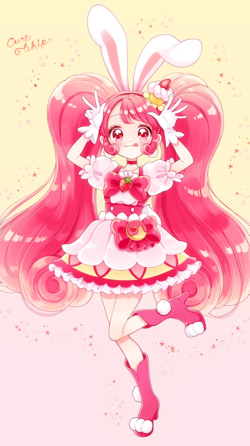usami ichika and cure whip (precure and 1 more) drawn by kuzumochi