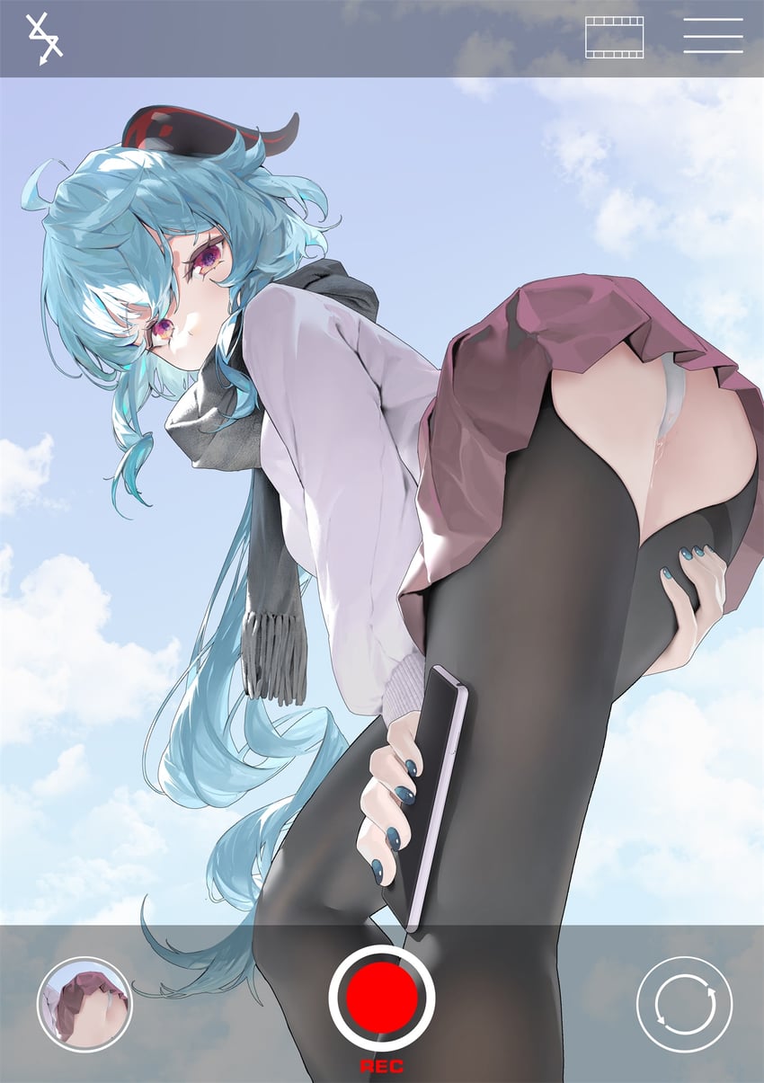 ganyu (genshin impact) drawn by haku89 and moe_maboroshi_jigen