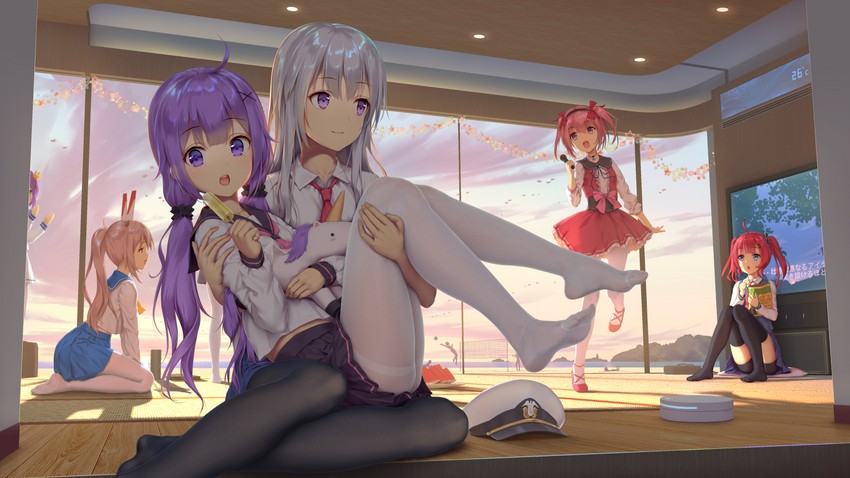unicorn, ayanami, enterprise, saratoga, and san diego (azur lane) drawn by himitsu_(hi_mi_tsu_2)