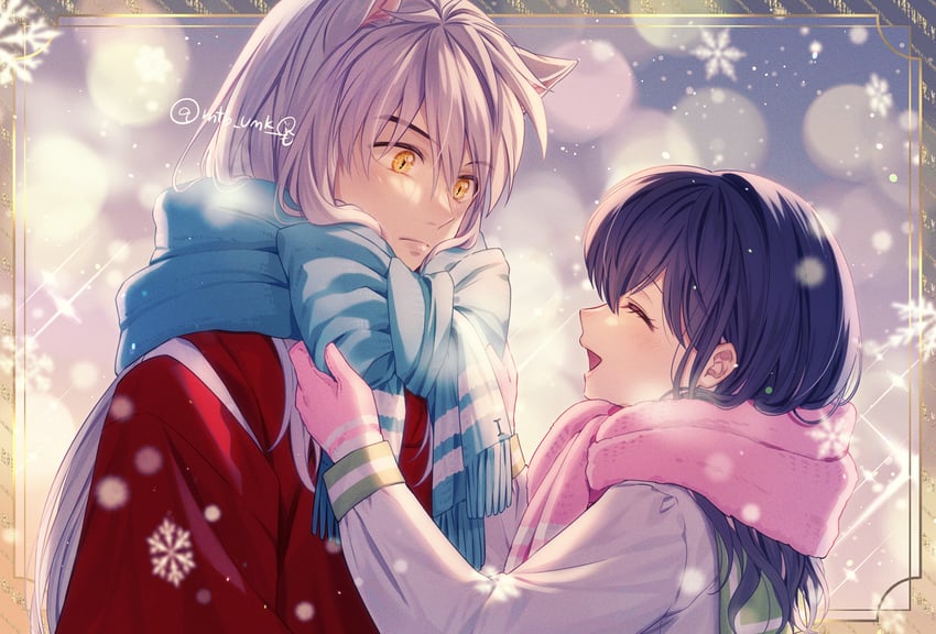 inuyasha and higurashi kagome (inuyasha) drawn by motobi_(mtb_umk)