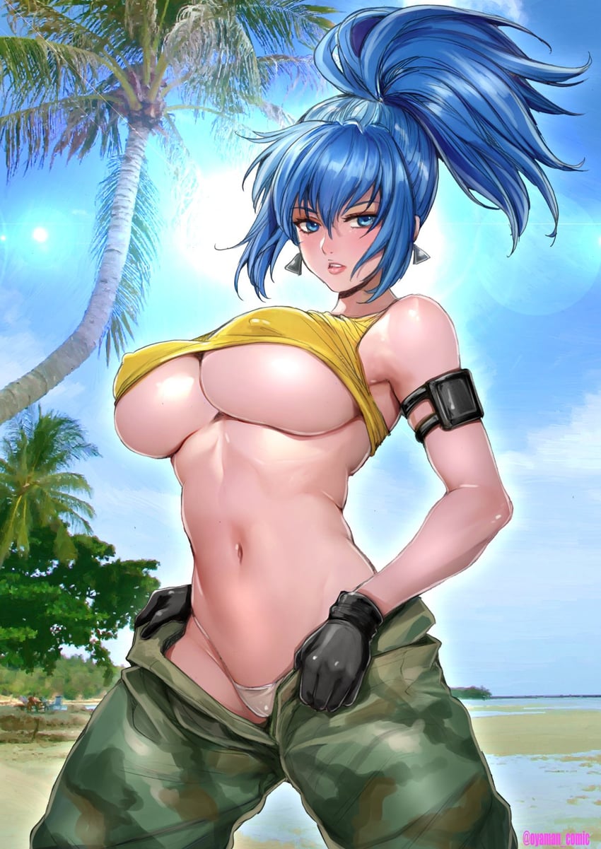 leona heidern (the king of fighters and 2 more) drawn by oyaman