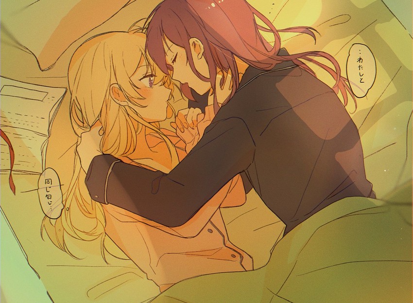 shirasagi chisato and seta kaoru (bang dream!) drawn by seri_(vyrlw)