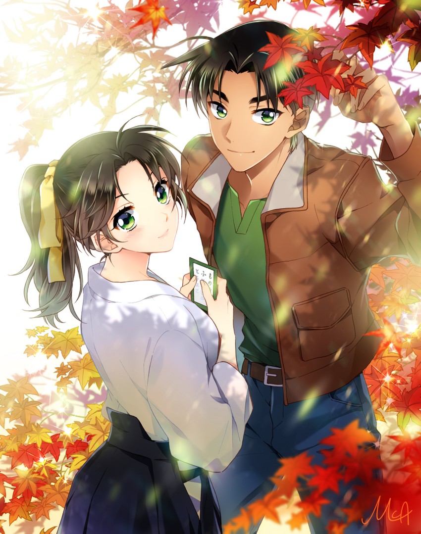 hattori heiji and tooyama kazuha (meitantei conan) drawn by mca_(dessert_candy)