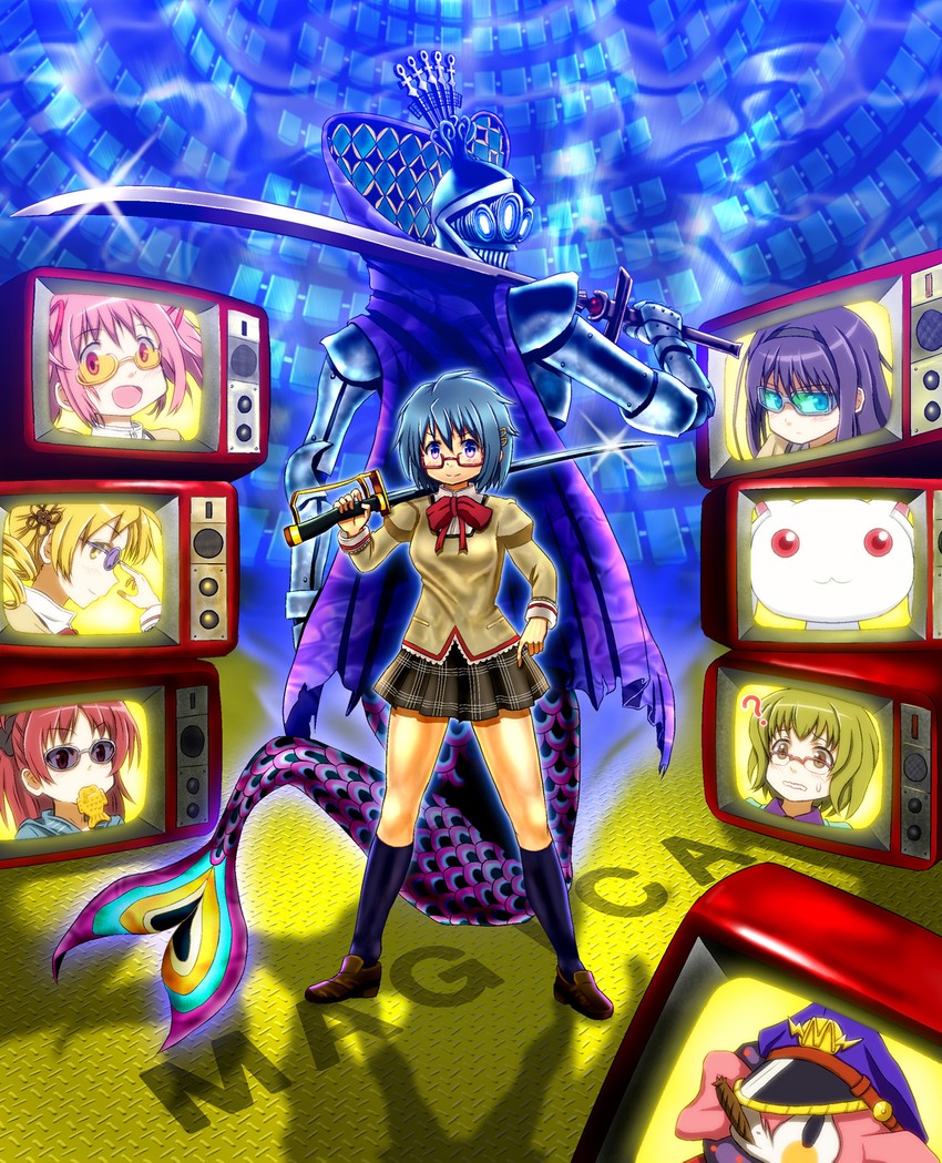 akemi homura, kaname madoka, miki sayaka, sakura kyoko, tomoe mami, and 5 more (mahou shoujo madoka magica and 3 more) drawn by takahashi_rodemu