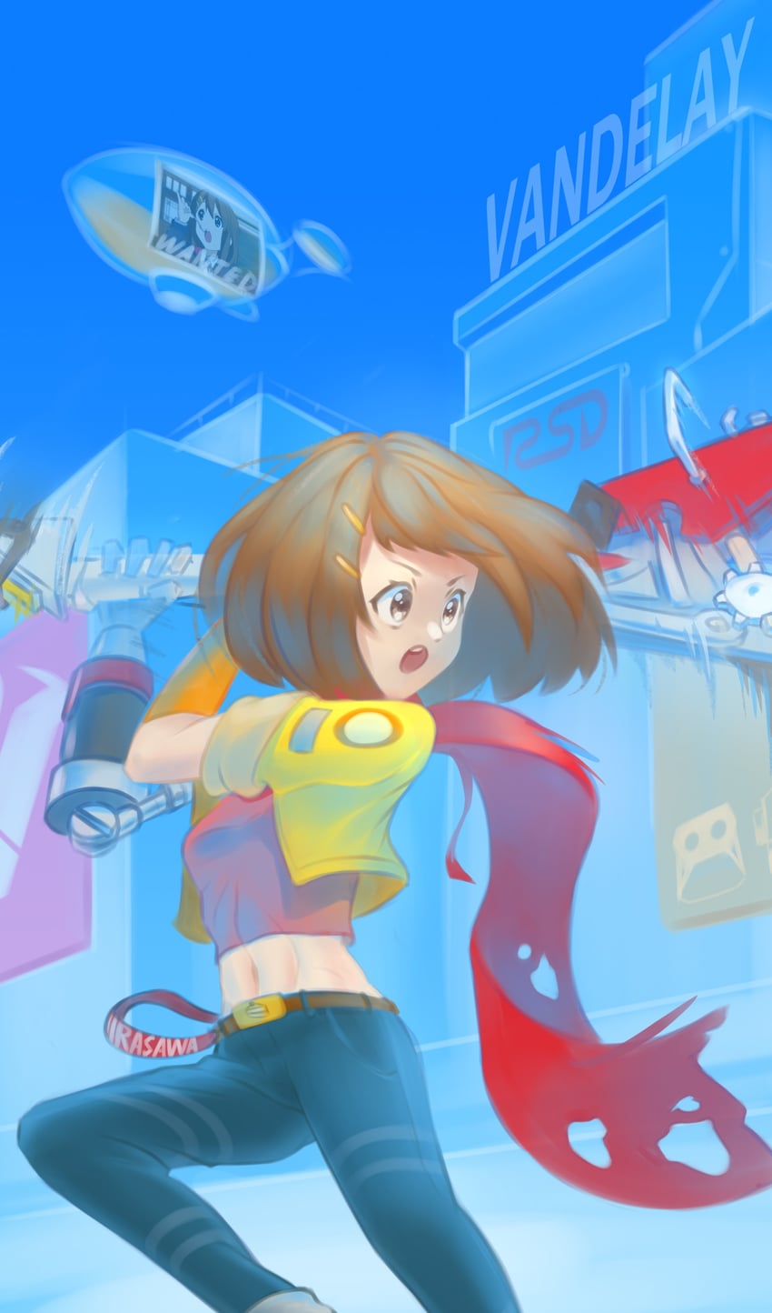 hirasawa yui and chai (hi-fi rush) drawn by starflight
