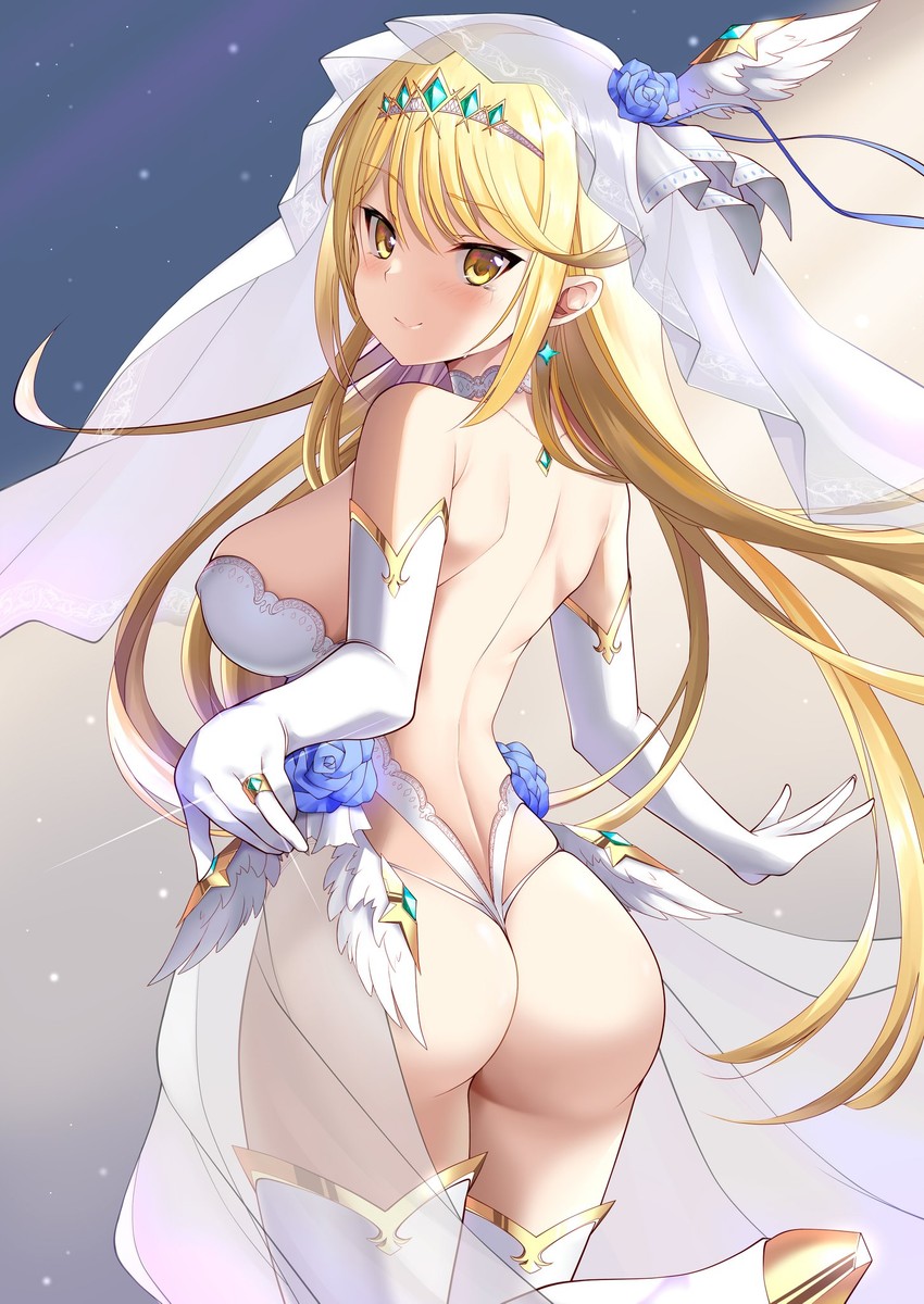 mythra (xenoblade chronicles and 1 more) drawn by daive