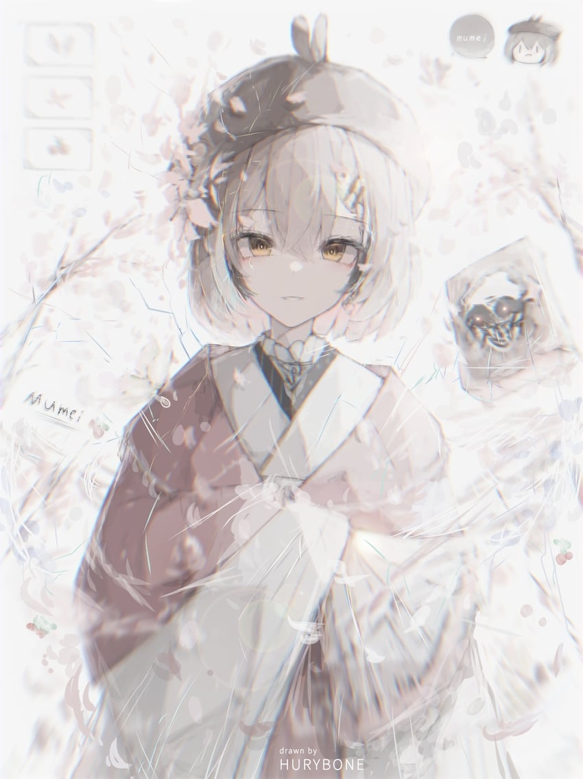 nanashi mumei, friend, and nightmare (hololive and 1 more) drawn by hurybone
