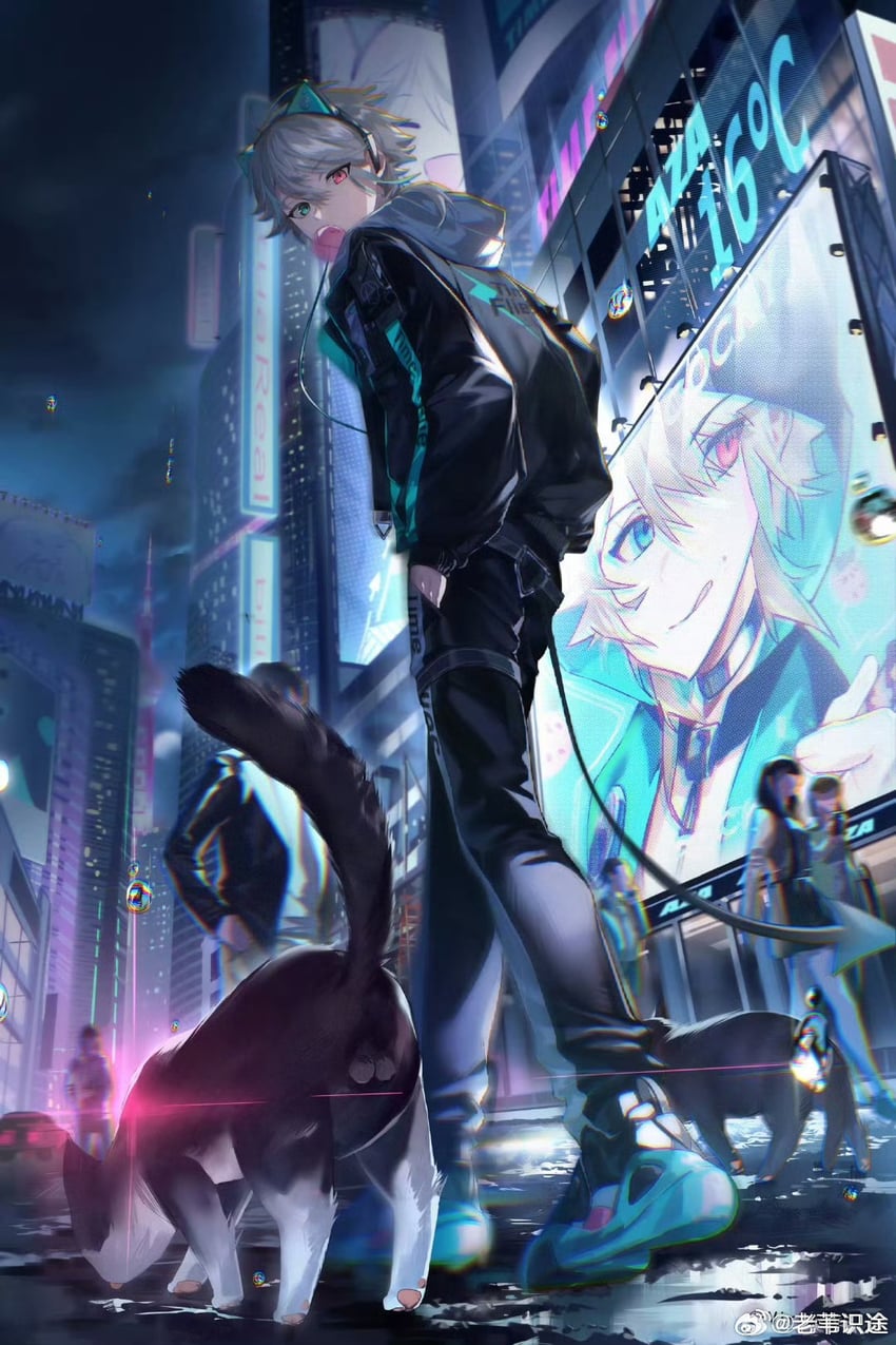 aza (nijisanji and 1 more) drawn by laowei_shi_tu