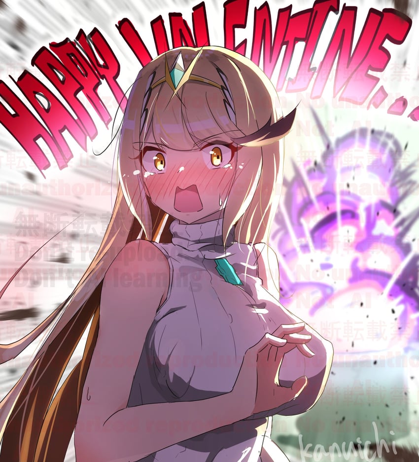 mythra (xenoblade chronicles and 1 more) drawn by kanuici336
