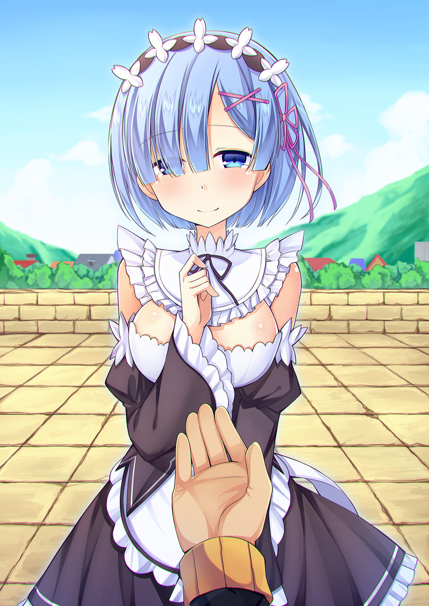 rem and natsuki subaru (re:zero kara hajimeru isekai seikatsu) drawn by amemiya_ruki