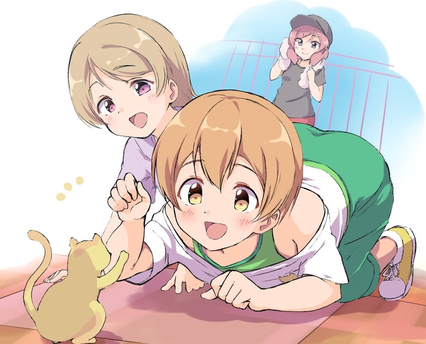 nishikino maki, hoshizora rin, and koizumi hanayo (love live! and 1 more) drawn by sen_(sen0910)