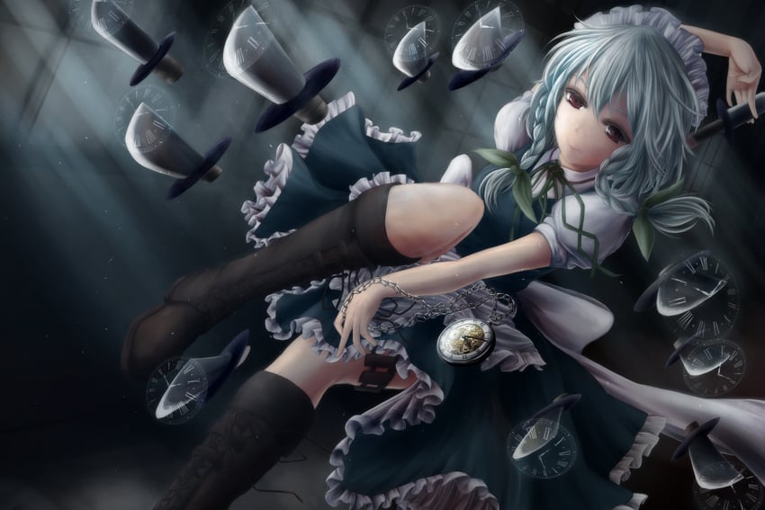 izayoi sakuya (touhou) drawn by noratama-nyan