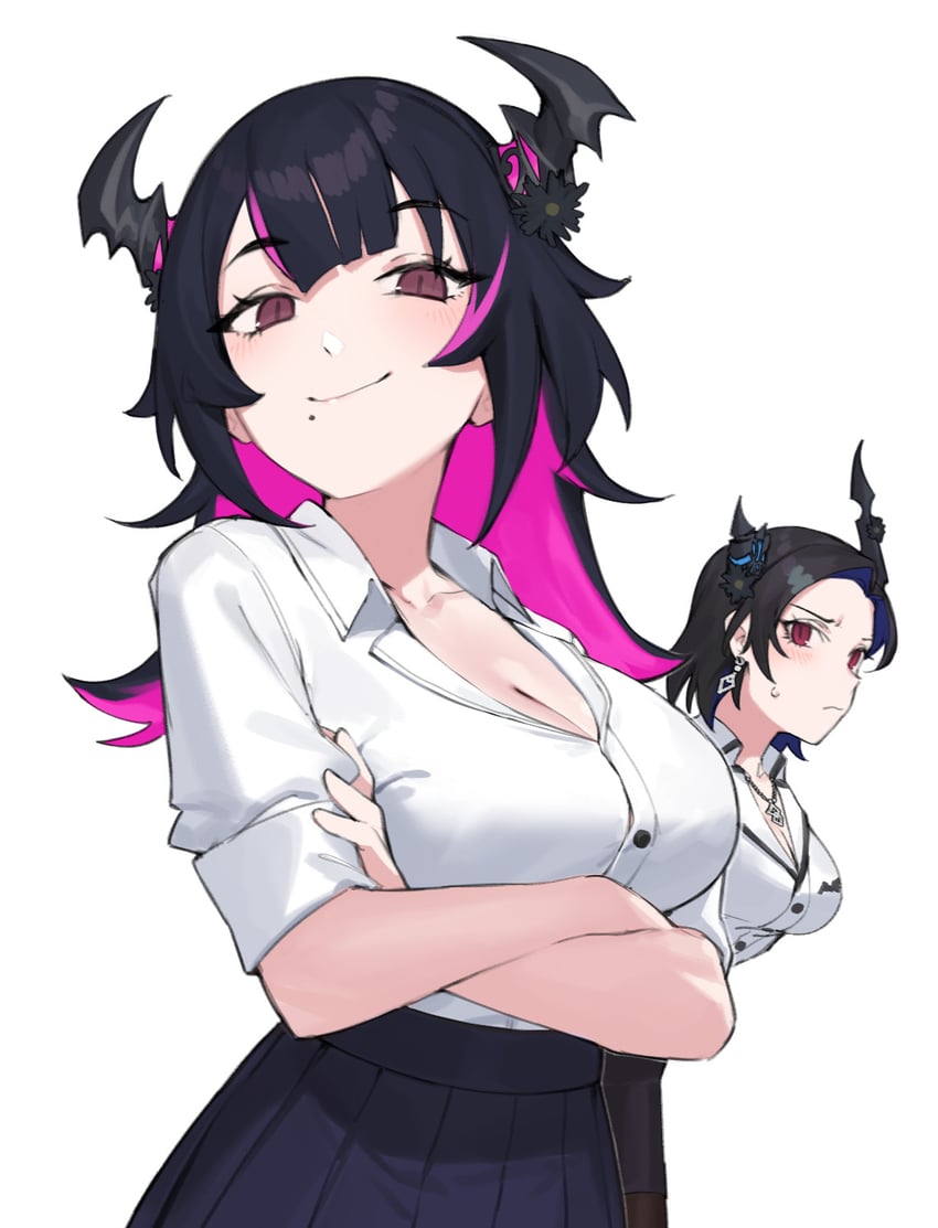 nerissa ravencroft and aradia ravencroft (hololive and 1 more) drawn by dasdokter