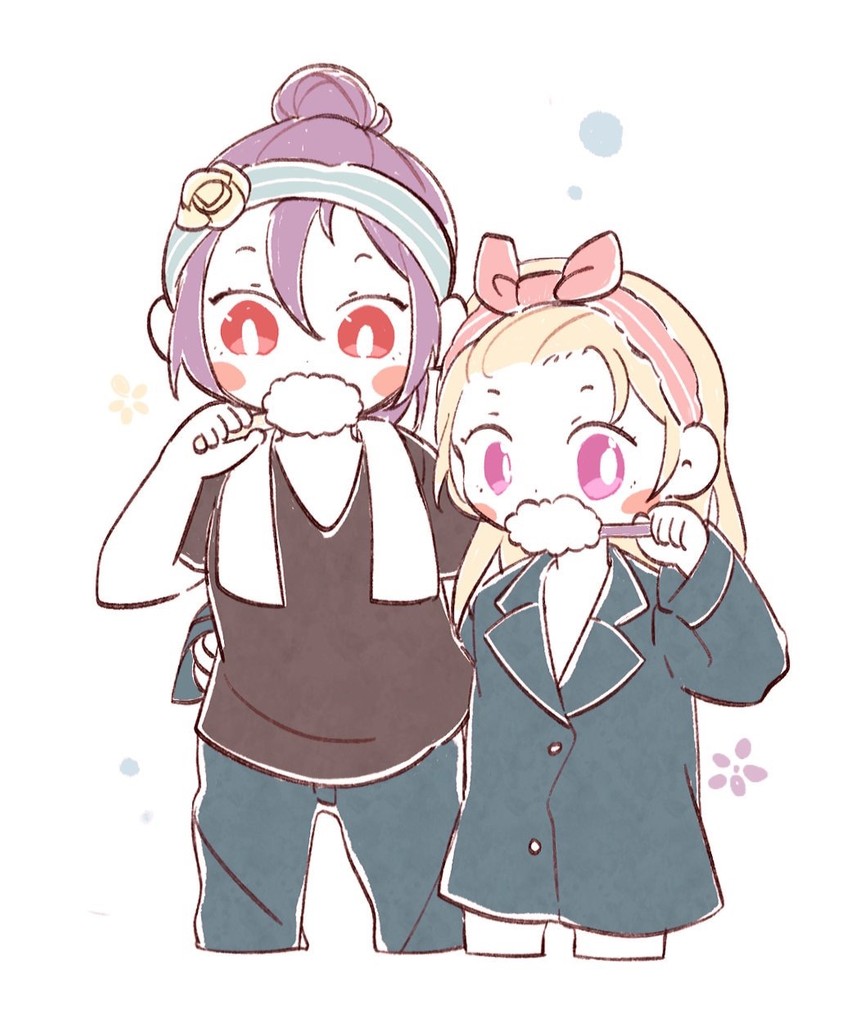 shirasagi chisato and seta kaoru (bang dream!) drawn by seri_(vyrlw)