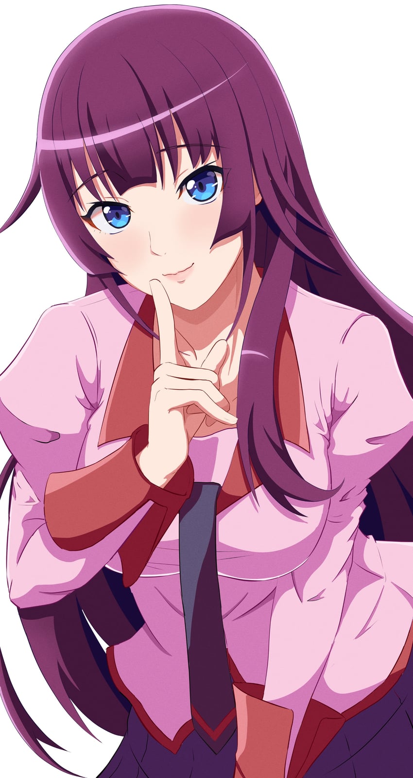 senjougahara hitagi (monogatari and 1 more) drawn by kakukakusan