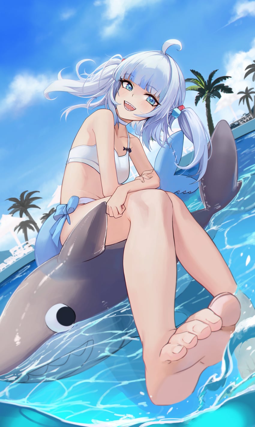 gawr gura (hololive and 1 more) drawn by anizi