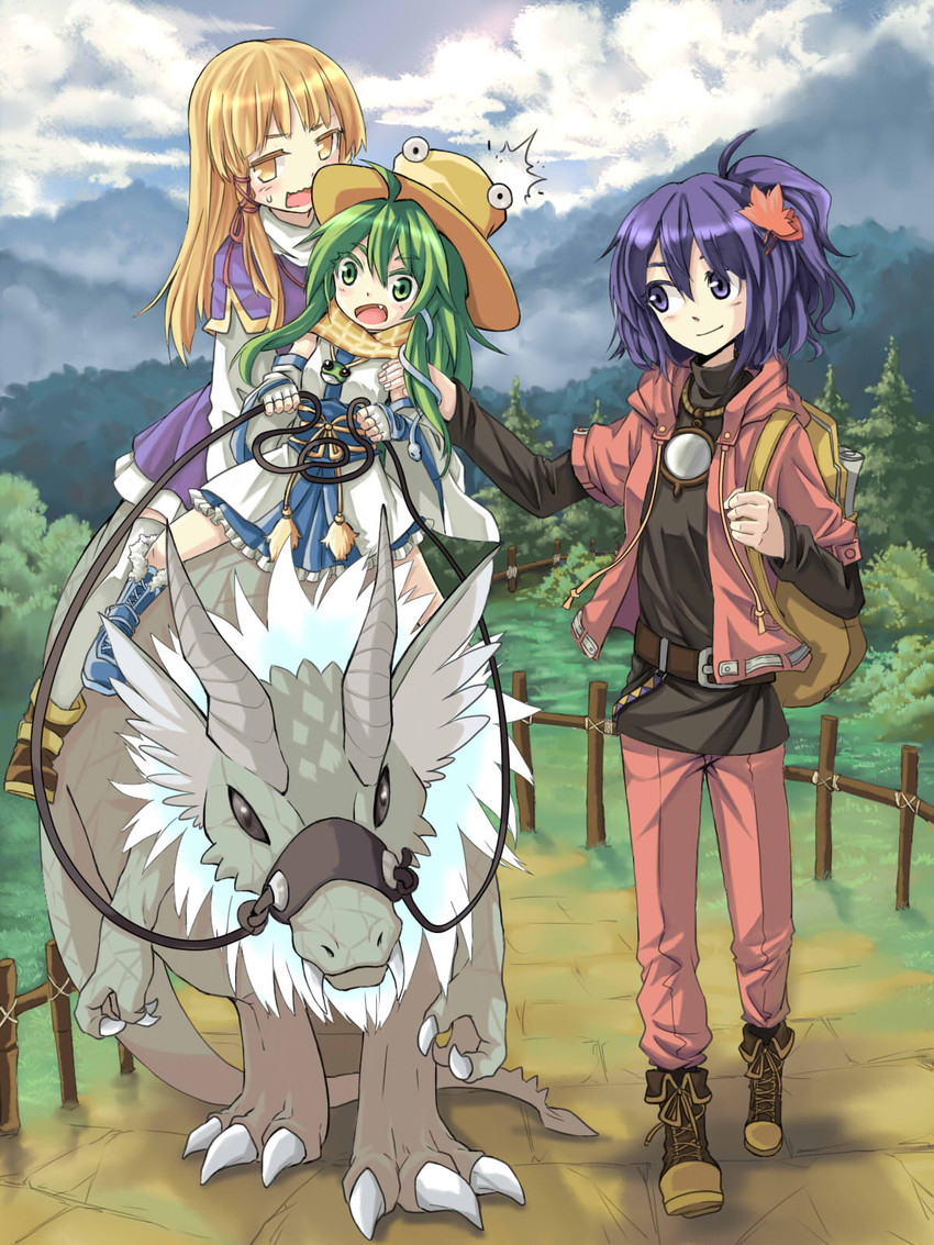kochiya sanae, moriya suwako, and yasaka kanako (touhou) drawn by beichen_xiaobei