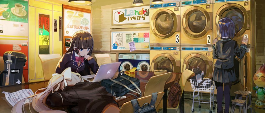 tsukino mito, higuchi kaede, kenmochi touya, shizuka rin, roto, and 1 more (nijisanji and 1 more) drawn by seimannu