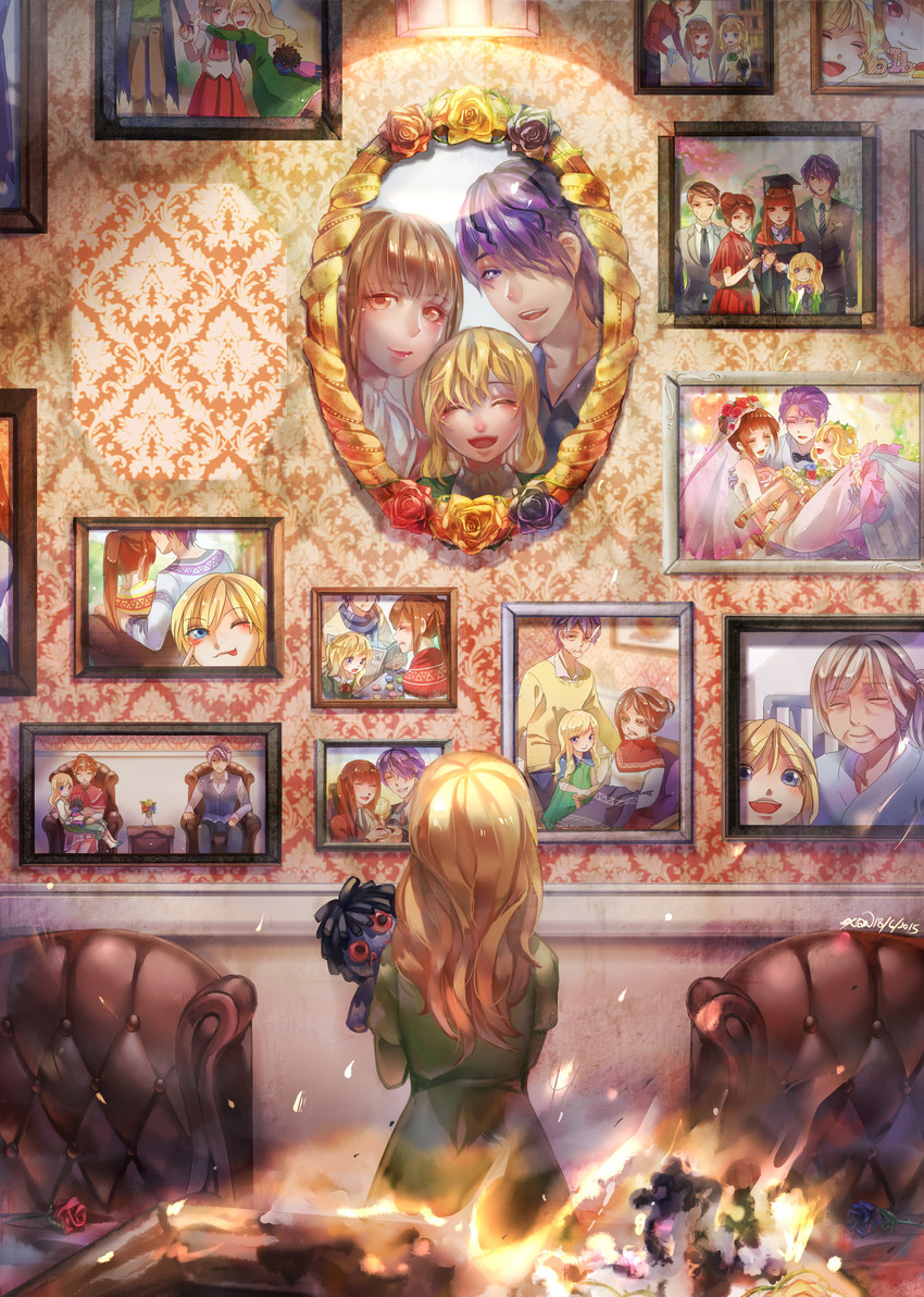 ib, mary, garry, and doll (ib) drawn by christon-clivef