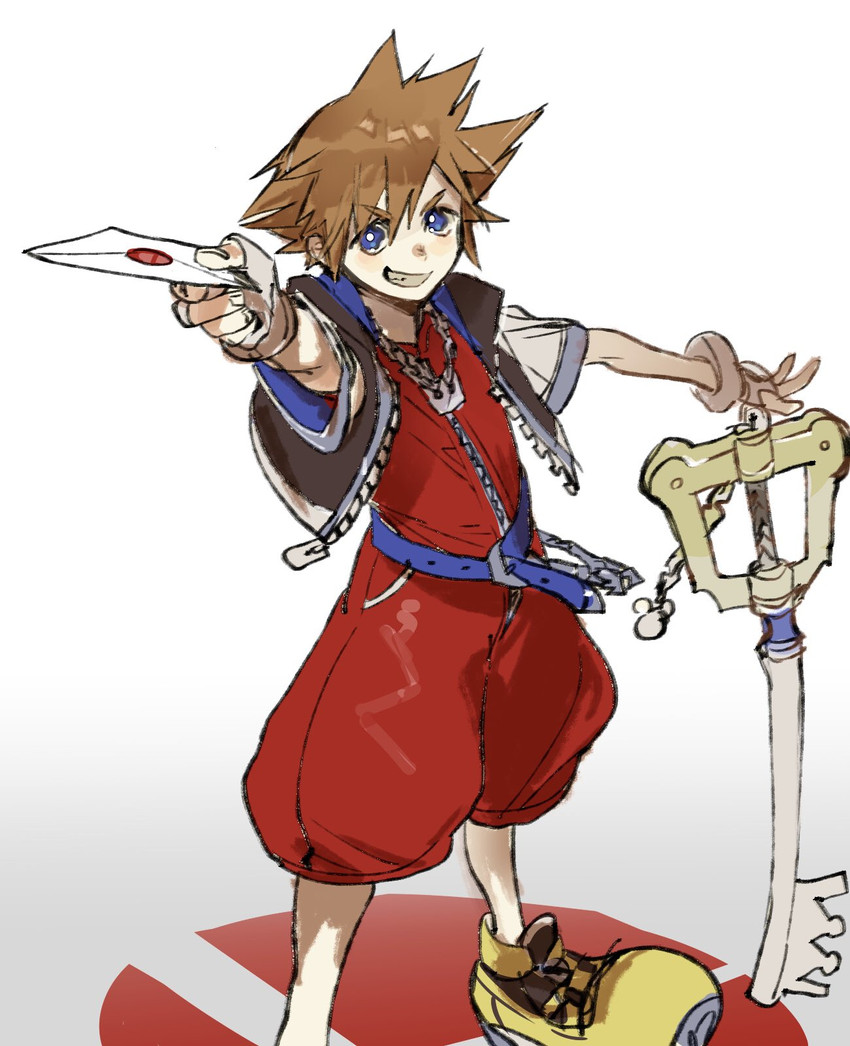 sora (super smash bros. and 2 more) drawn by meameeea