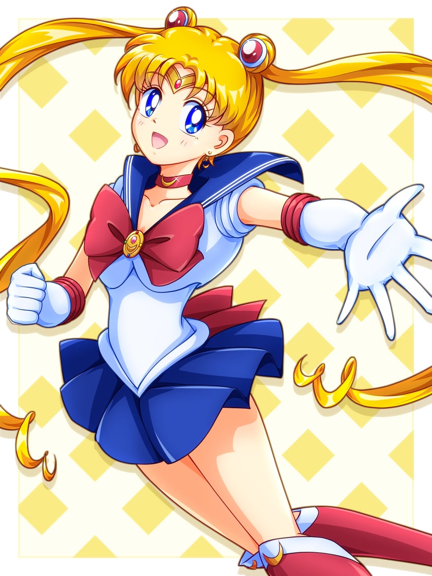 tsukino usagi and sailor moon (bishoujo senshi sailor moon) drawn by mimimix