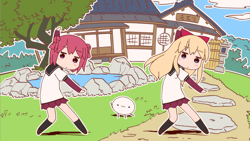 toshinou kyouko, akaza akari, and namori (yuruyuri and 1 more) drawn by ayasaka