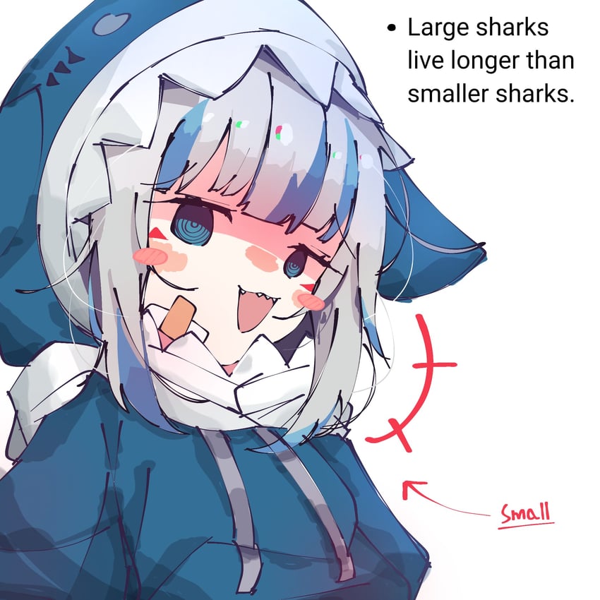 gawr gura (hololive and 1 more) drawn by koyoinacho