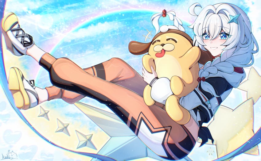 kiana kaslana (honkai and 1 more) drawn by cutescookie