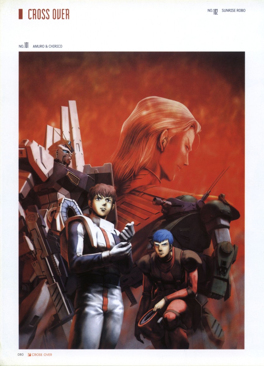 char aznable, amuro ray, nu gundam, scopedog, and chirico cuvie (gundam and 2 more)