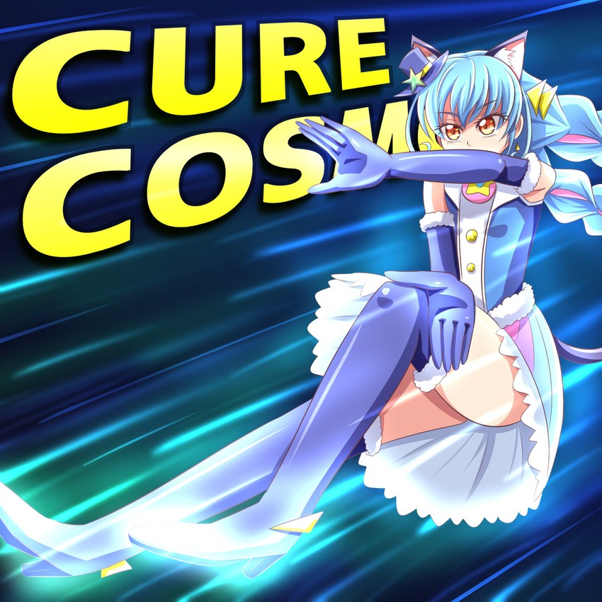 yuni and cure cosmo (precure and 2 more) drawn by cherrose