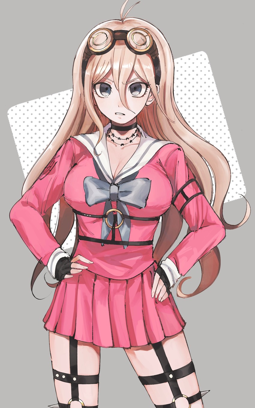iruma miu (danganronpa and 1 more) drawn by bojue_(hakus_1128)
