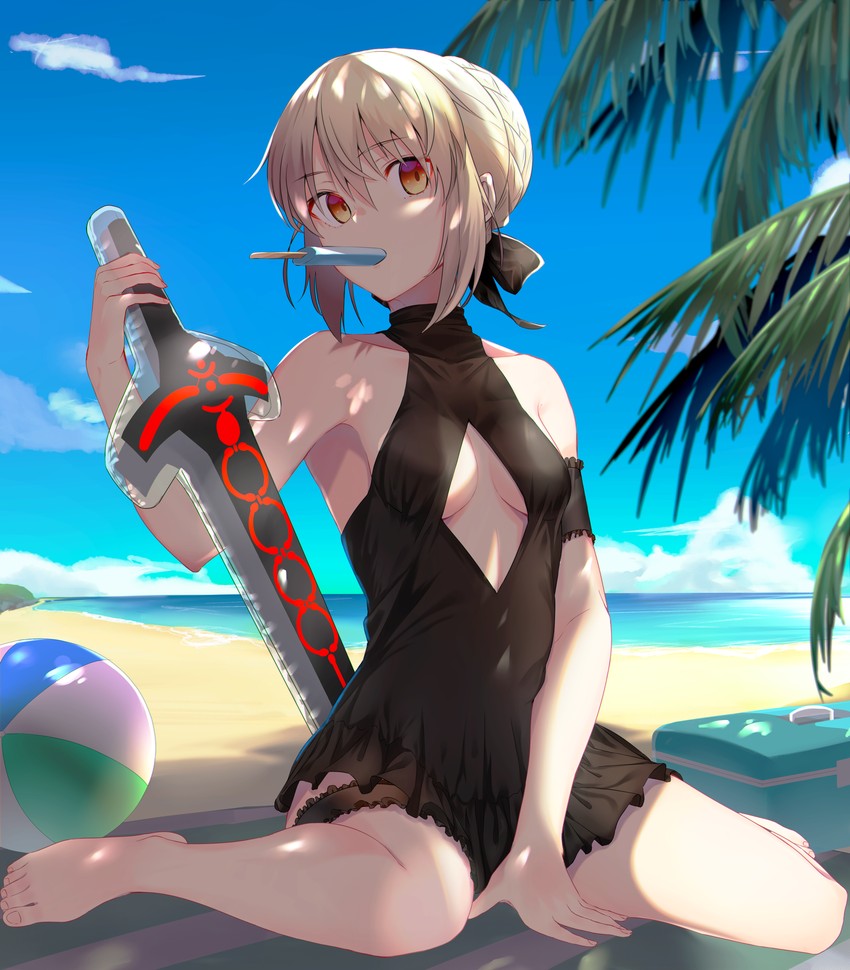 artoria pendragon and saber alter (fate and 1 more) drawn by jun_(aousa0328)