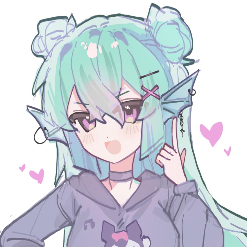 finana ryugu and kuromi (nijisanji and 3 more) drawn by nekokun_(doki_mirai)