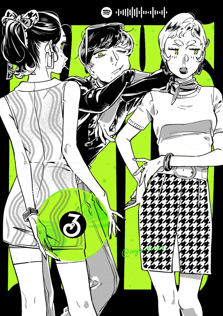 narita kei, chizuru, and mao (kininatteru hito ga otoko ja nakatta and 1 more) drawn by arai_sumiko